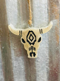 White Bull Skull Freshie